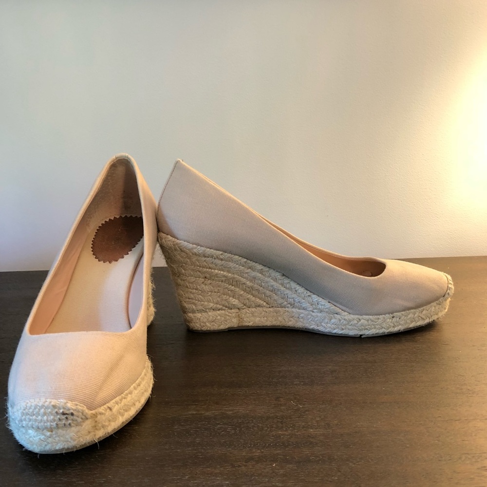 J.crew Seville Espadrille Wedges in Flax